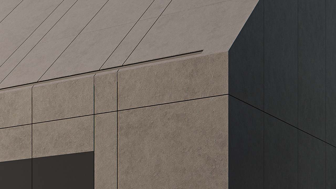 Modular BARN, Modern home without a building permission 70m2, Facade material: Equitone fiber-cement boards