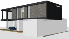Two-story modular BOX HOUSE 141m2, project visualization  -  2